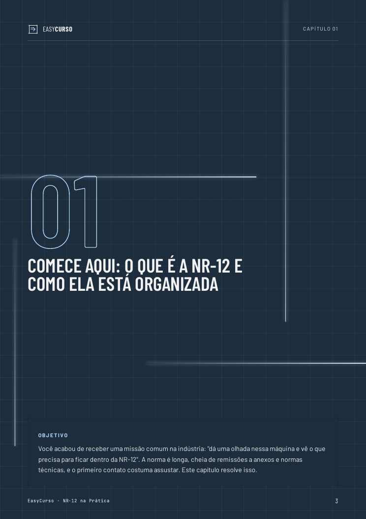 Página de amostra 1 do material NR-12 na Prática